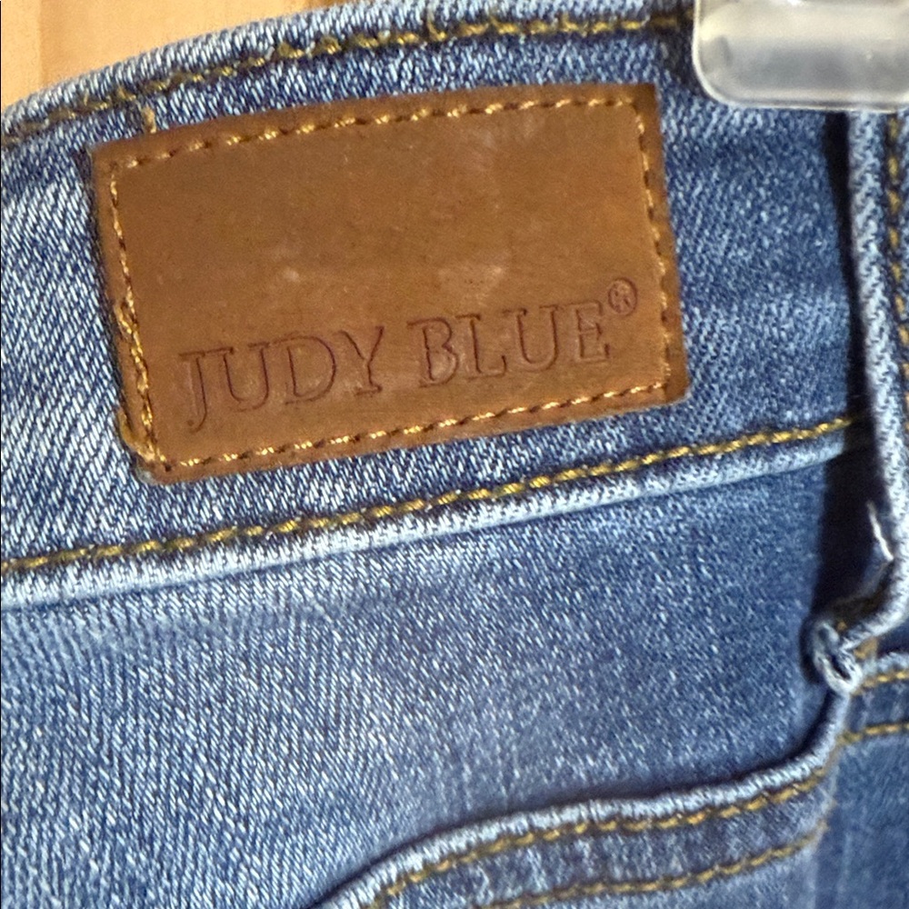 Judy Blue Distressed Blue Skinny Jeans - Picture 4 of 9